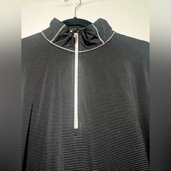 FOOTJOY FJ Performance 1/2 Zip Golf Shirt / Jacket Outdoor Long Sleeve Striped - Picture 3 of 6